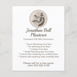 Plasterer Masonry Drywall Business Flygblad