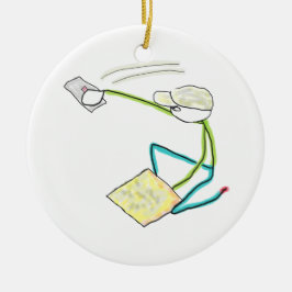 Plasterer Stickman Julgransprydnad Keramik