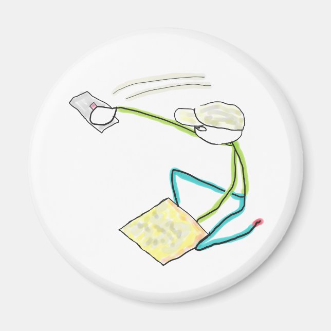 Plasterer Stickman Magnet (Framsidan)