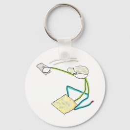 Plasterer Stickman Nyckelring