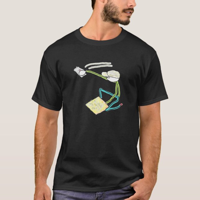 Plasterer Stickman T Shirt (Framsida)