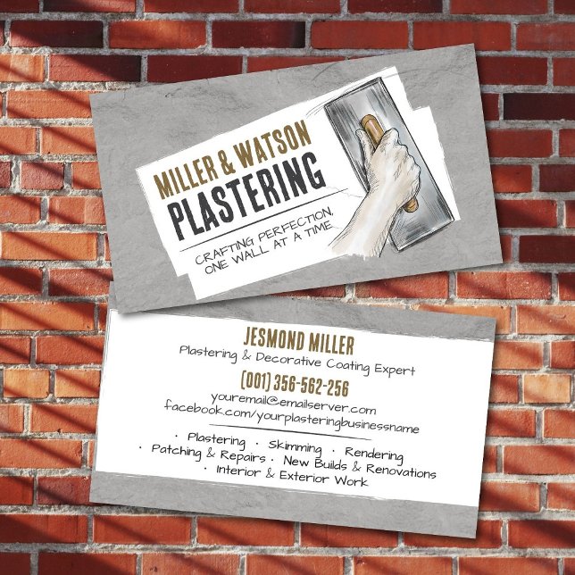 Plastering Services  Visitkort (Skapare uppladdad)
