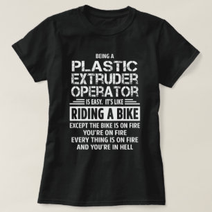 Plastextruderare, operator t shirt