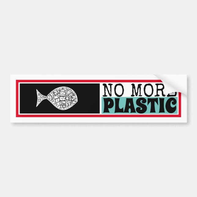 Plastfisk, klimatförändringar bildekal (Framsidan)