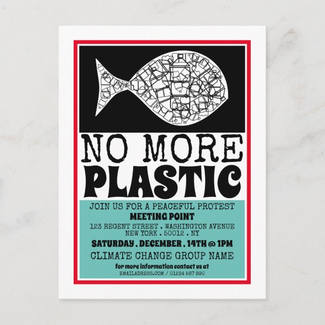 Plastfisk, klimatförändringsmötet Inbjudan (Framsida)