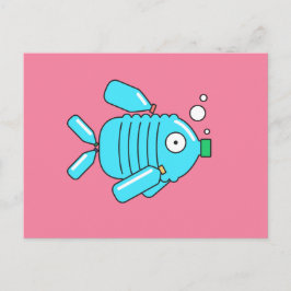 Plastflasksfisk // Medvetenhet om klimatförändring Vykort