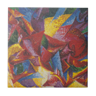 Plastformer av häst - Umberto Boccioni Kakelplatta
