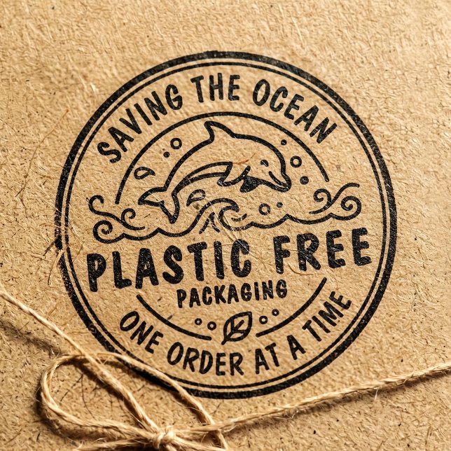 Plastfri Förpackning | Delfin Rädda Havet Stämpel (Skapare uppladdad)