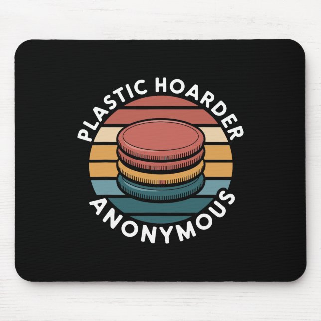 Plastic Hoarder Anonymous Disc Golf Designs För En Musmatta (Framsidan)