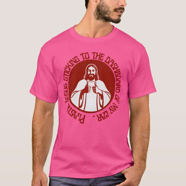 Plastic Jesus fast på instrumentbrädan i min bil  T Shirt (Framsida)