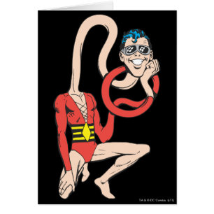 Plastic Man Rubberneck Pose Hälsningskort