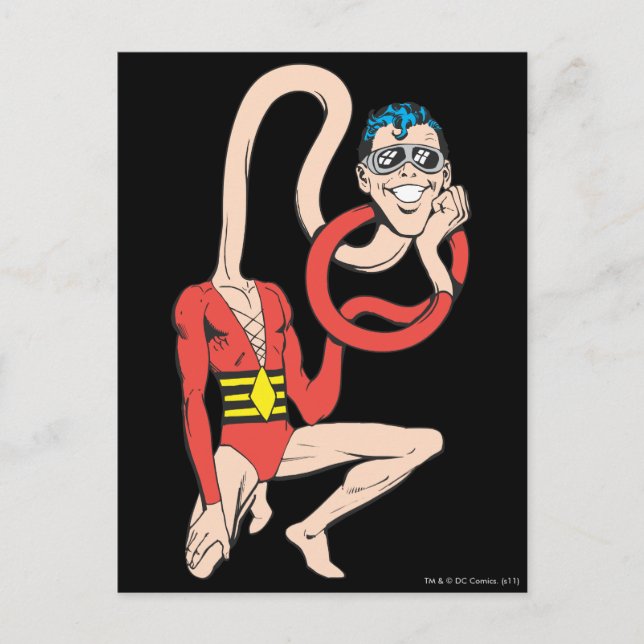Plastic Man Rubberneck Pose Vykort (Framsida)