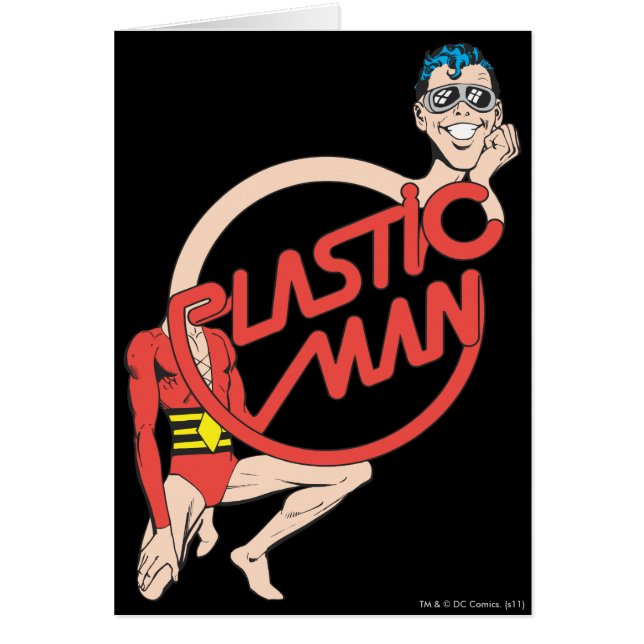 Plastic Man Rubberneck-tecken Hälsningskort (Framsidan)