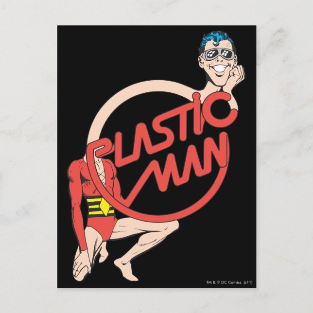Plastic Man Rubberneck-tecken Vykort (Framsida)