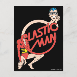 Plastic Man Rubberneck-tecken Vykort
