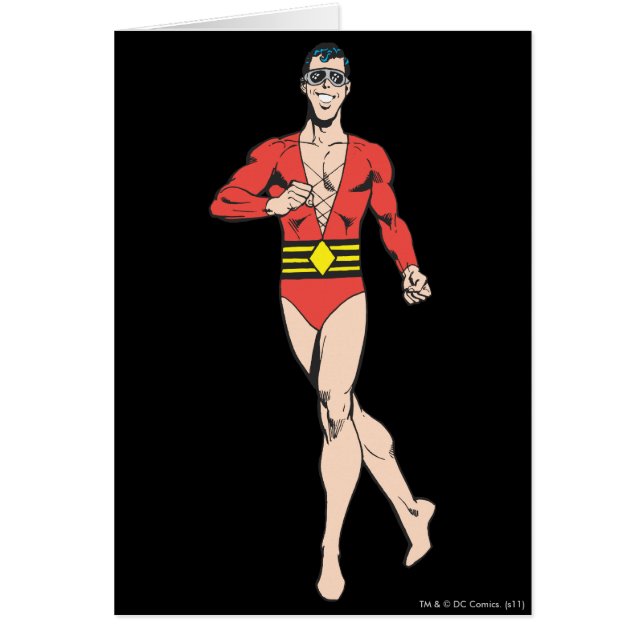Plastic Man Stands Hälsningskort (Framsidan)