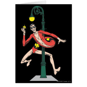 Plastic Man Wraps Streetlampor Hälsningskort