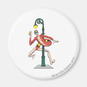 Plastic Man Wraps Streetlampor Magnet