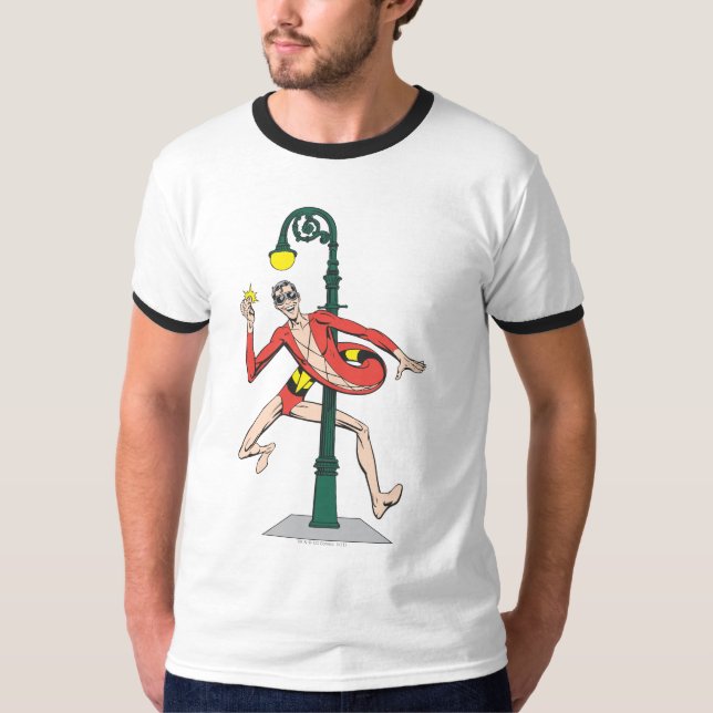 Plastic Man Wraps Streetlampor Tee Shirt (Framsida)