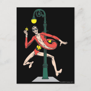 Plastic Man Wraps Streetlampor Vykort