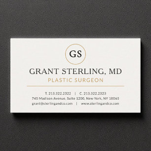 Plastic Surgeon Doktor White Guld Luxury Visitkort