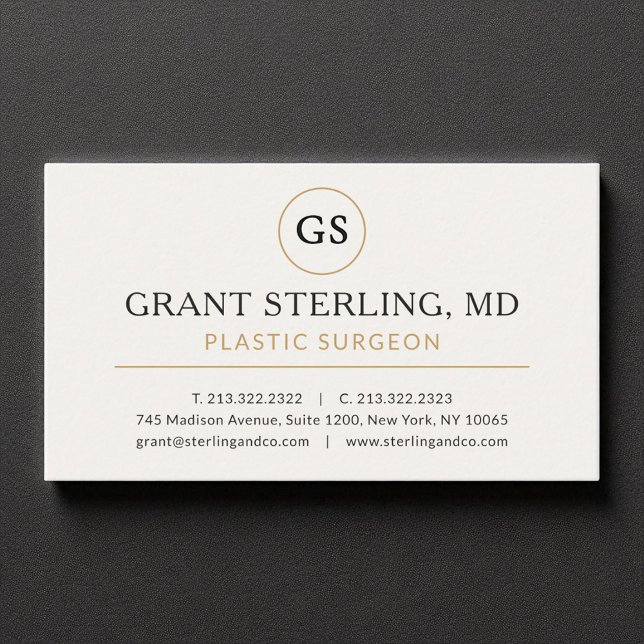 Plastic Surgeon Doktor White Guld Luxury Visitkort (Skapare uppladdad)