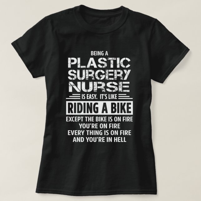 Plastic Surgery Nurse T Shirt (Design framsida)