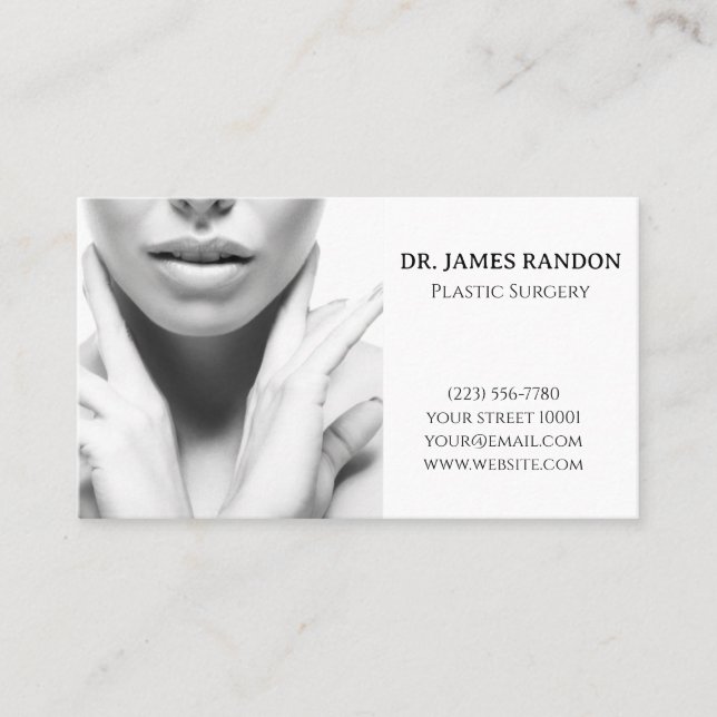 Plastic Surgery Visitenkarte Visitkort (Framsida)
