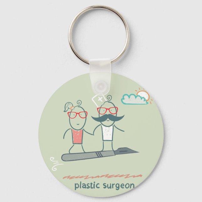 Plastisk Surgeon Keychain Nyckelring (Framsida)