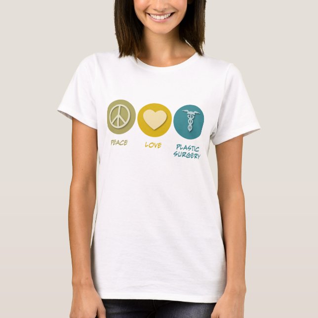 Plastkirurgi i Kärlek Peace Tee (Framsida)