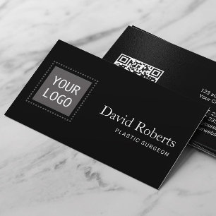 Plastkirurgisk Anpassningsbar Logotyp med svart QR Visitkort