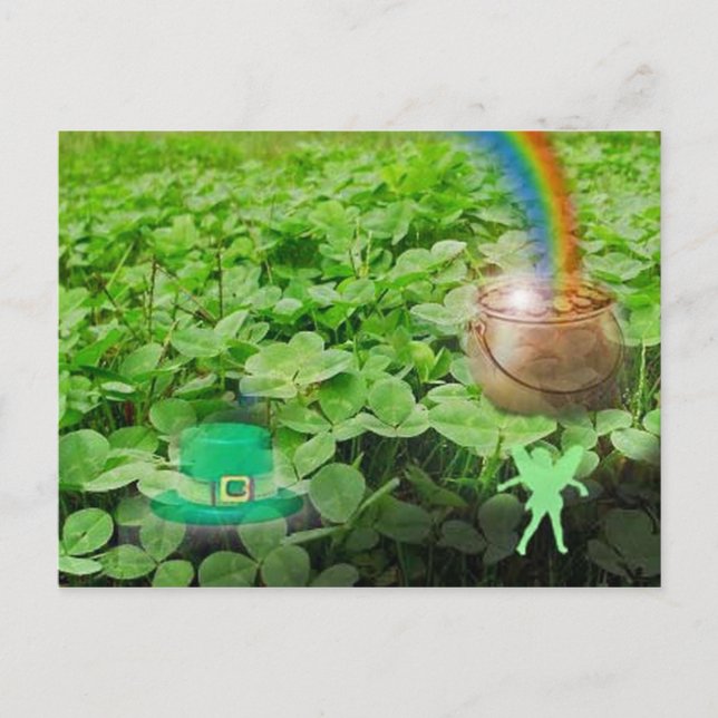 Plåstret klöver, efterkort vykort (Framsida)