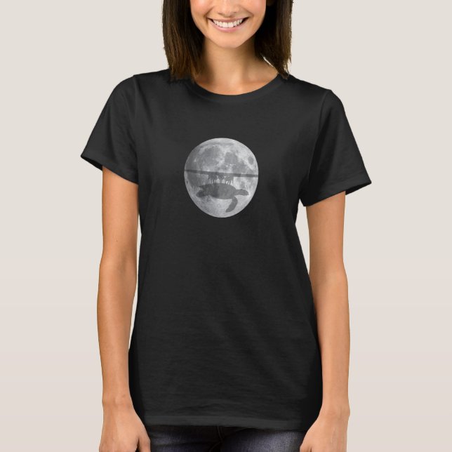 Plat Earth Teory Elephant Turtle T Shirt (Framsida)