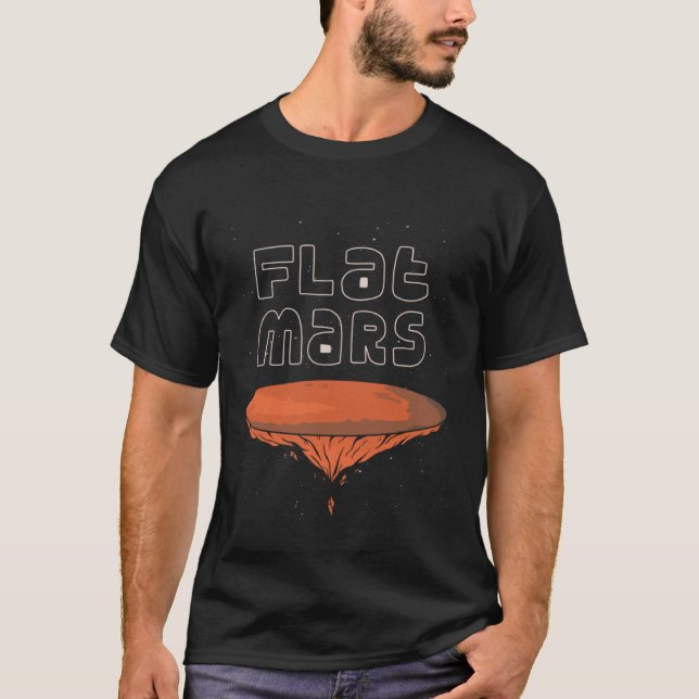 Plat planet-mars lustigt Pullover Hoodie T Shirt (Framsida)