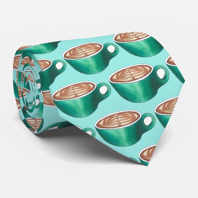 Plat White Latte Cappuccino Coffee Personlig Slips (Rullad)