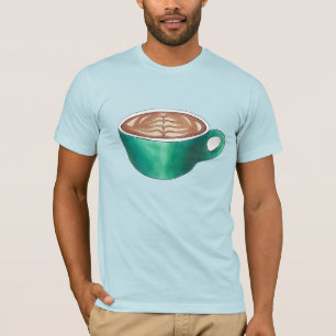 Plat White Latte Cappuccino Coffee Shop House Café T Shirt