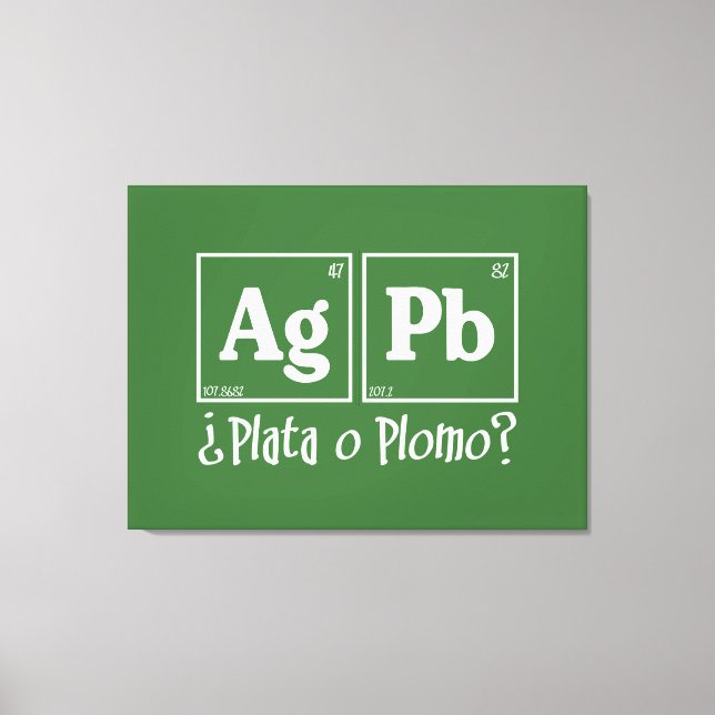 Plata eller plomo canvastryck (Framsida)