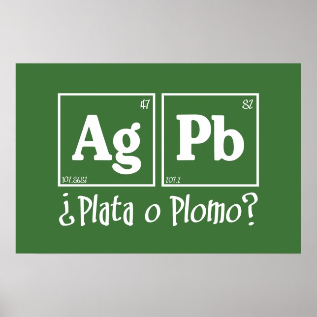 Plata eller plomo poster (Framsidan)