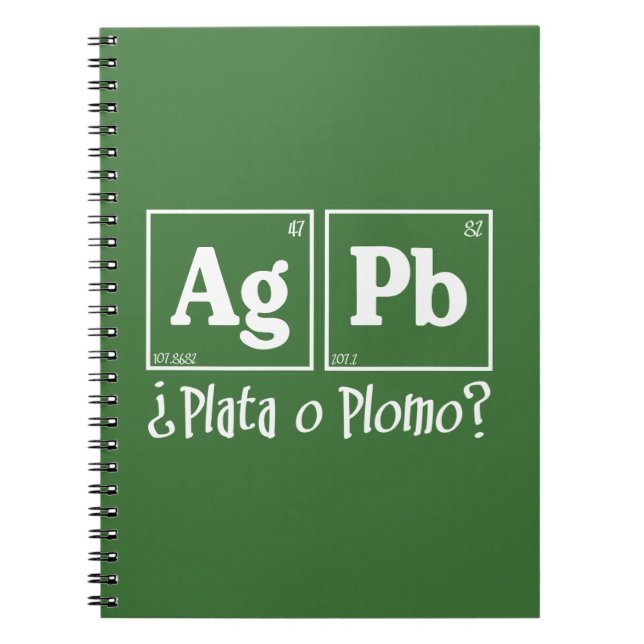 Plata o plomo anteckningsbok (Framsidan)