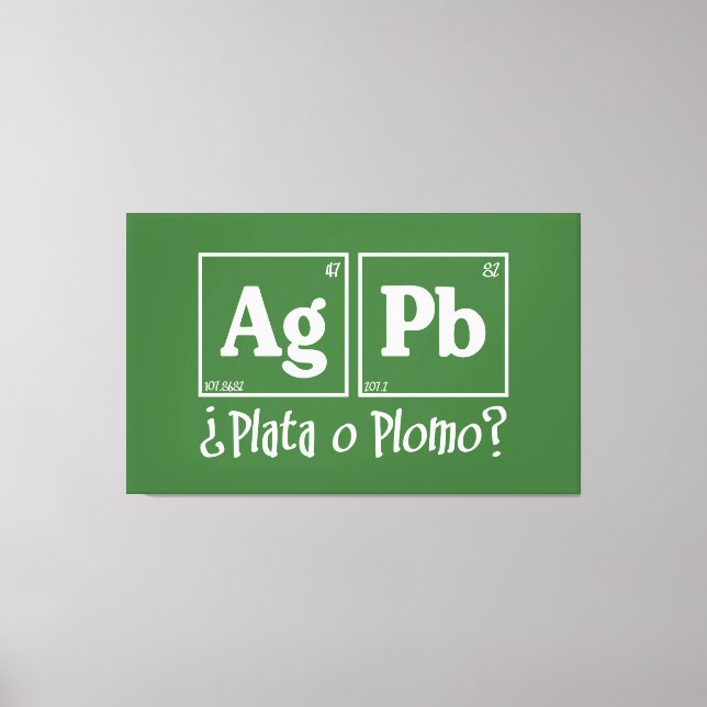 Plata o plomo canvastryck (Framsida)