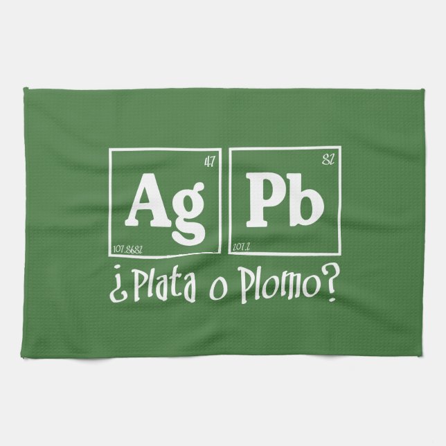 Plata o plomo kökshandduk (Horisontell)