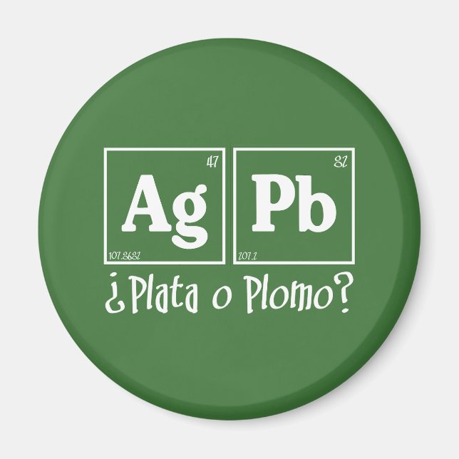 Plata o plomo magnet (Framsidan)