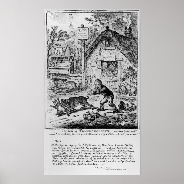 Plate 1, från "The Life of William Cobbett" Poster (Framsidan)