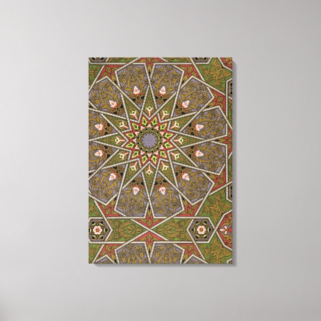 Plate I från "Studies in Design", 1874-76 (litho) Canvastryck (Framsida)