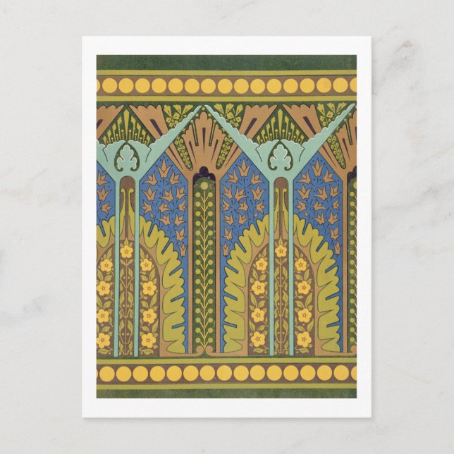 Plate III från "Studies in Design", c.1874-76 (tän Vykort (Framsida)