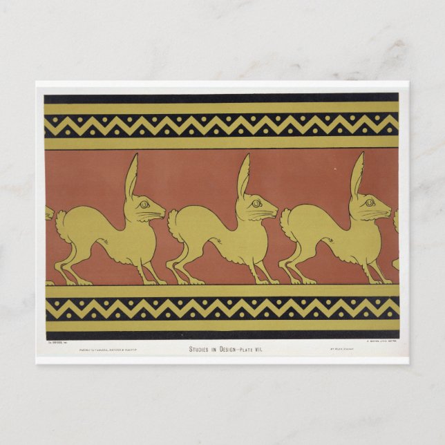 Plate VII från "Studies in Design", c.1874-76 (bel Vykort (Framsida)