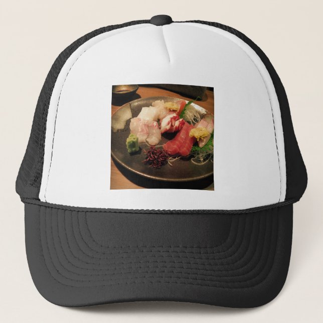 Plate Wasabi Japan Sushi Power Fish Asia Truckerkeps (Framsida)