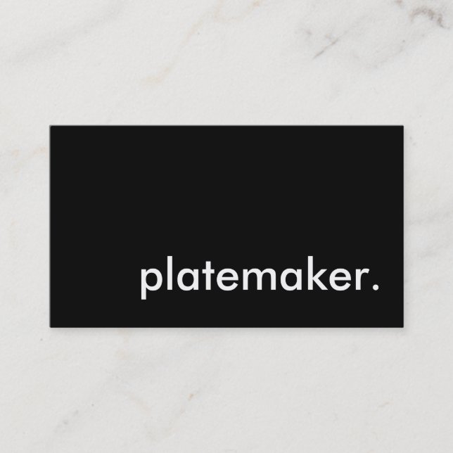 platemaker. visitkort (Framsida)
