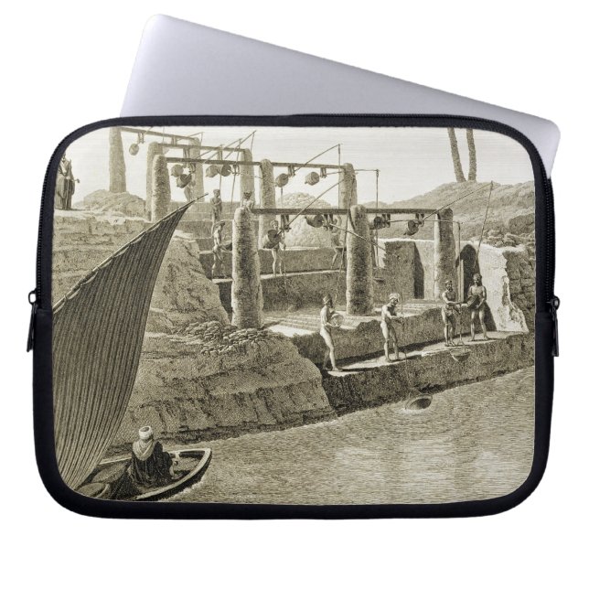 Plätera 6 från Volum, samla vatten från Nilen Laptop Fodral (Framsidan)