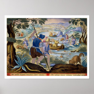 Plätera 90 från 'Venationes F, fiska med treudda Poster